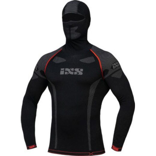 FUNKČNÍ TRIKO IXS 365 HOOD X33015 ČERNO-ŠEDÁ M/L