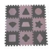 BabyDan Pěnová hrací podložka puzzle Geometrické tvary Rose 90x90 cm
