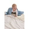 BabyDan Dětská háčkovaná bavlněná deka Dusty Blue 75x100cm