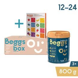 Beggs 3 batolecí mléko box (3x800 g) + pexeso
