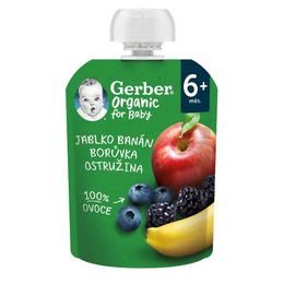 Gerber Organic Kapsička jablko/banán/borůvky/ostružiny 90g