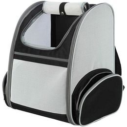 Trixie Transportní batoh CHLOE, 39 x 43 x 27 cm, max 8 kg, světlešedá/černá