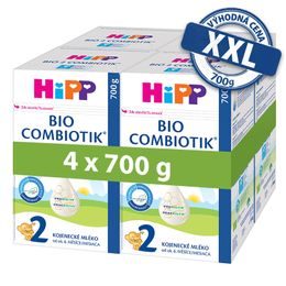 HiPP 4x Pokračovací mléčná kojenecká výživa HiPP 2 BIO Combiotik 700g