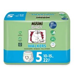 Muumi Baby Walkers 5 Maxi+ 10-15 kg (22 ks), kalhotkové eko pleny