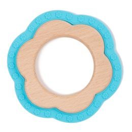 Bo Jungle kousátko B-TEETHER FLOWER WOOD Blue