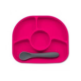 BBLÜV Yümi Silikonový talířek a lžička Pink