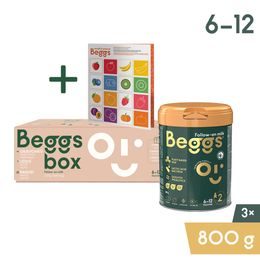 Beggs 2 pokračovací mléko box (3x800 g) + pexeso
