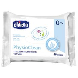 Chicco Ubrousky vlhčené Physioclean na čištění nosánku 16ks 0m+