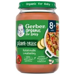 Gerber Organic 100% rostlinný příkrm ratatouille s makaróny 190g