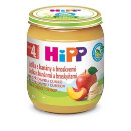 HiPP BIO Jablka s banány a broskvemi