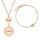 BABYLONIA BOLA SET 1 heart and love engraving in rose gold plating
