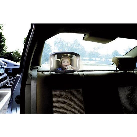 BabyDan nastavitelné zpětné zrcadlo do auta s LED osvětlením