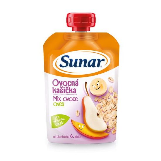 Sunar Ovocná kašička mix ovoce ovesné vločky 120g