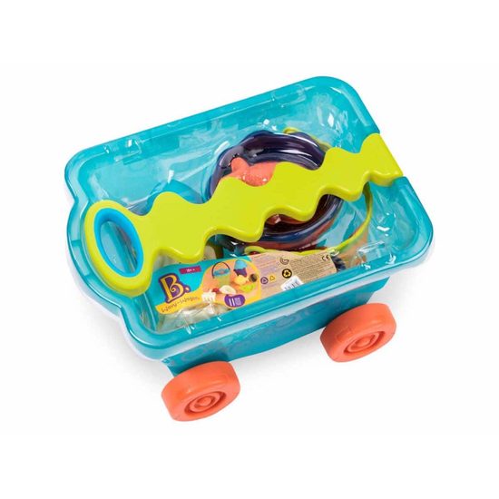 B-Toys Vozík s hračkami na písek modrý
