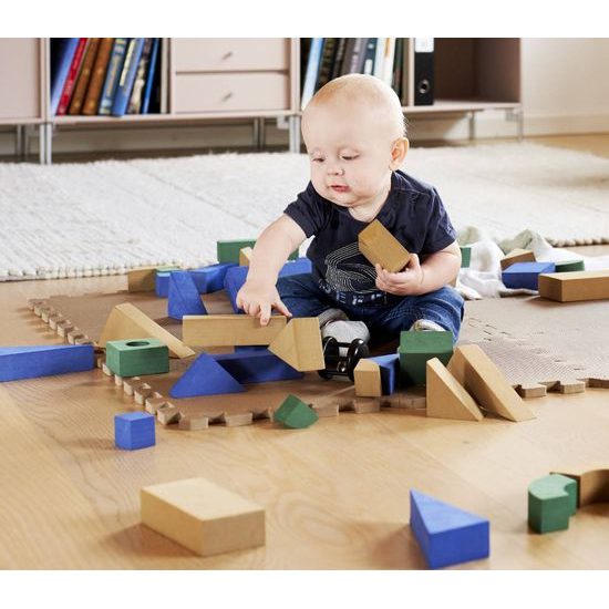 BabyDan hrací podložka puzzle Brown 90x90cm