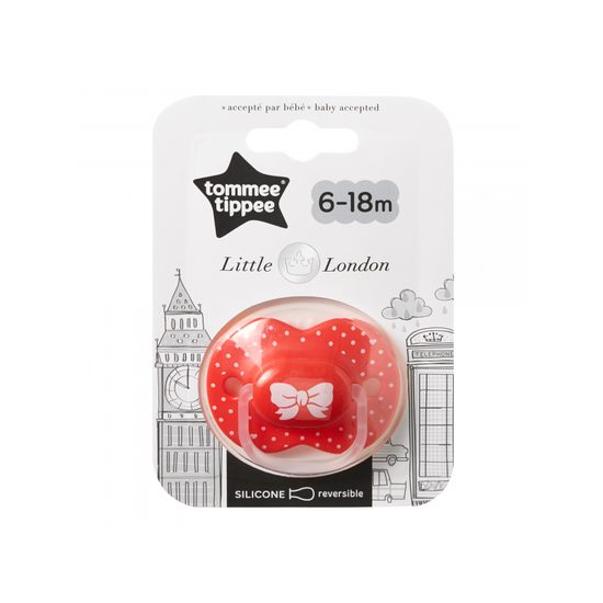 Tommee Tippee Šidítko C2N silikon Little London Girl 6-18m