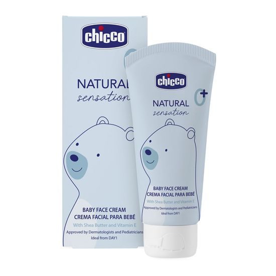 Chicco Krém na dětskou tvář Natural Sensation s bambuckým máslem a vitaminem E 50ml, 0m+