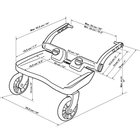 Lascal závěsné stupátko Buggy Board MINI