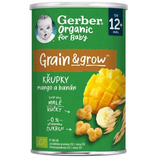 Gerber Organic křupky s mangem a banánem 35g