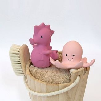 Tikiri Baby Dinos kousátko z přírodní gumy TRICERATOPS Trice