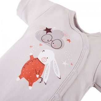 Le Bebe Exclusive Body s volánky + polodupačky Pivoňky