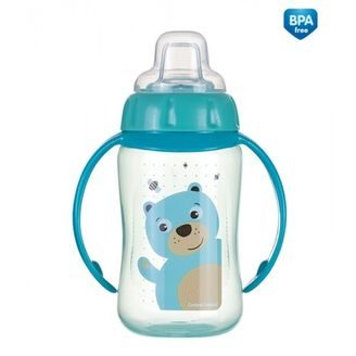 Canpol babies Tréninkový hrníček Cute Animals 320ml (6m+) - MEDVÍDEK