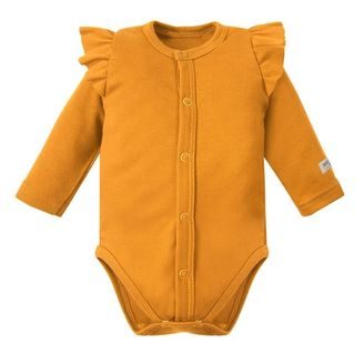 Eevi Body celorozepínací hladké s volánky Simply Comfy - MEDOVÉ