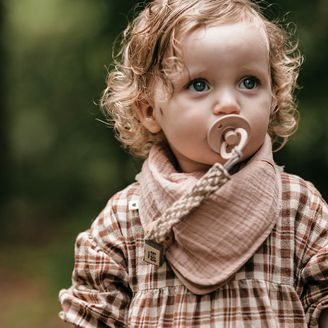 BIBS Bandana mušelínový slintáček BIO bavlna BABY BLUE