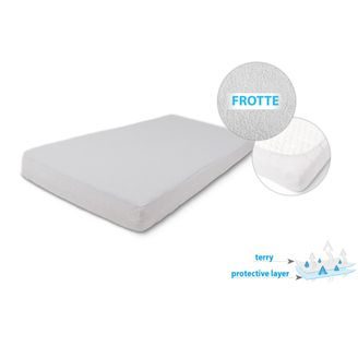 BabyMatex Nepromokavé froté prostěradlo 120x60cm BÍLÉ