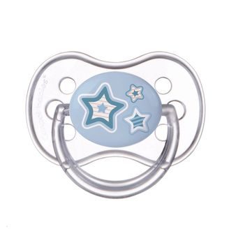 Canpol babies Dudlík 0-6m silikon třešinka Newborn Baby MODRÝ