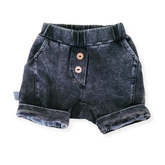 Le Bebe Kraťasy soft washed jeans ČERNÁ