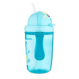 Canpol babies Sportovní láhev s brčkem 370ml (12m+) ZELENÁ