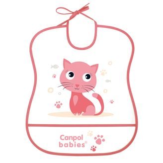 Canpol babies Omyvatelný bryndák Cute Animals KOČKA