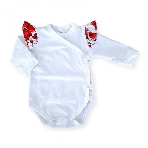 Le Bebe Exclusive Body s volánky + polodupačky Máky