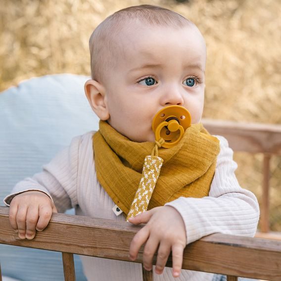 BIBS Bandana mušelínový slintáček BIO bavlna BLUSH