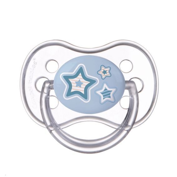 Canpol babies Dudlík 0-6m silikon symetrický Newborn Baby MODRÝ