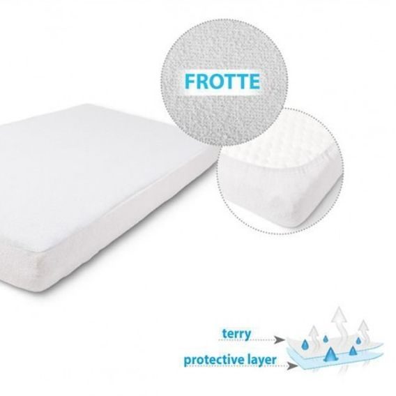 BabyMatex Nepromokavé froté prostěradlo 140x70cm ŠEDÉ