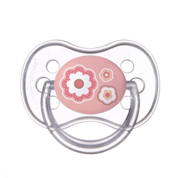 Canpol babies Dudlík 0-6m silikon symetrický Newborn Baby RŮŽOVÝ