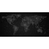 Obraz na korku mapa sveta na nočnej oblohe v čiernobielom prevedení