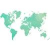 Obraz na korku zelená mapa sveta