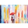 Obraz zamilovaný pár v daždi
