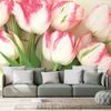 Jedinečná samolepiaca fototapeta romantické tulipány