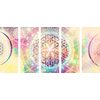 5-dielny obraz nezvyčajná Mandala vo farebnom prevedení