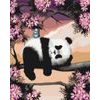 Maľovanie podľa čísiel panda na strome