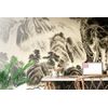 Tapeta sépiová maľba čínskej krajiny