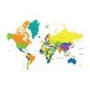 Obraz na korku farebne rozlíšená mapa sveta