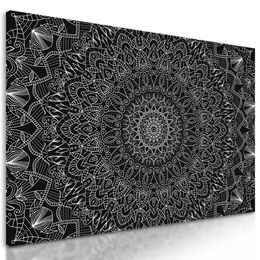 Obraz detailná čiernobiela Mandala