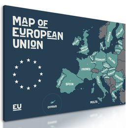 Obraz mapa Európskej únie v modernom prevedení