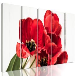 5-dielny obraz prekrásne tulipány