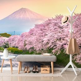 Samolepiaca fototapeta sakury pod japonskou Fuji